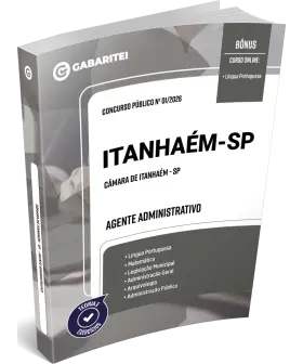 Capa: Apostila Câmara de Itanhaém - SP  - Agente Administrativo