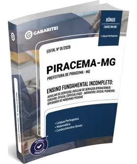 Capa: Apostila Prefeitura de Piracema - MG	Ensino Fundamental Incompleto