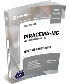 Capa: Apostila Prefeitura de Piracema - MG - Assistente Administrativo