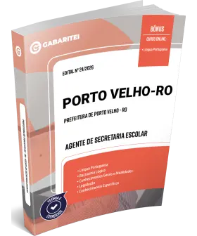 Capa: Apostila Prefeitura de Porto Velho - RO - Agente de Secretaria Escolar