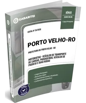 Capa: Apostila Prefeitura de Porto Velho - RO - Motoristas
