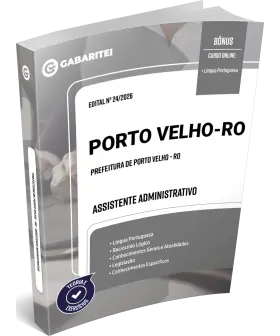 Capa: Apostila Prefeitura de Porto Velho - RO - Assistente Administrativo