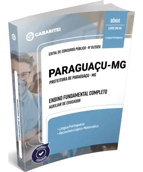Capa: Apostila Prefeitura de Paraguaçu - MG - Ensino Fundamental Completo