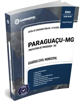 Capa: Apostila Prefeitura de Paraguaçu - MG - Guarda Civil Municipal