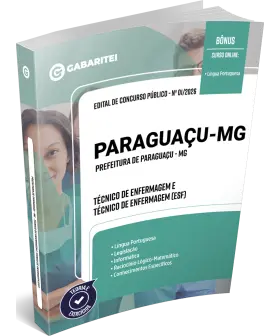 Capa: Apostila Prefeitura de Paraguaçu - MG - Técnico de Enfermagem e Técnico de Enfermagem (ESF)